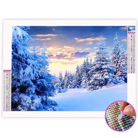 Broderie Diamant Forêt sous la Neige | My Diamond Painting