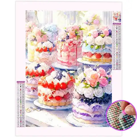 Broderie Diamant Gâteau