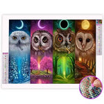 Broderie Diamant Hiboux et Phase de Lune - Vignette | My Diamond Painting