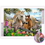Broderie Diamant Jument et son Petit - Vignette | My Diamond Painting