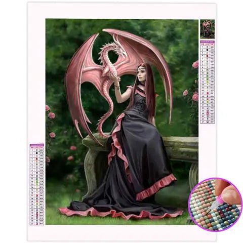 Broderie Diamant La Princesse au Dragon | My Diamond Painting