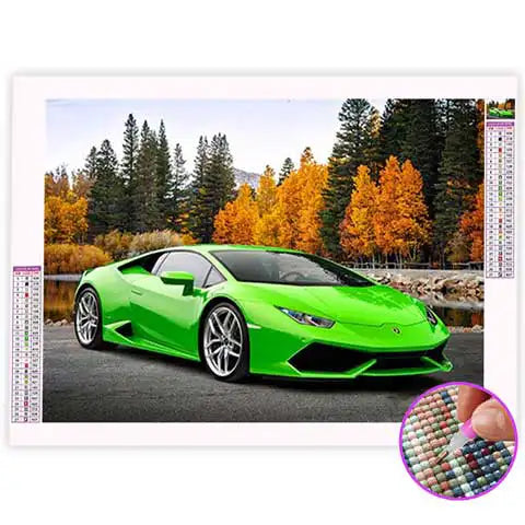 Broderie Diamant Lamborghini