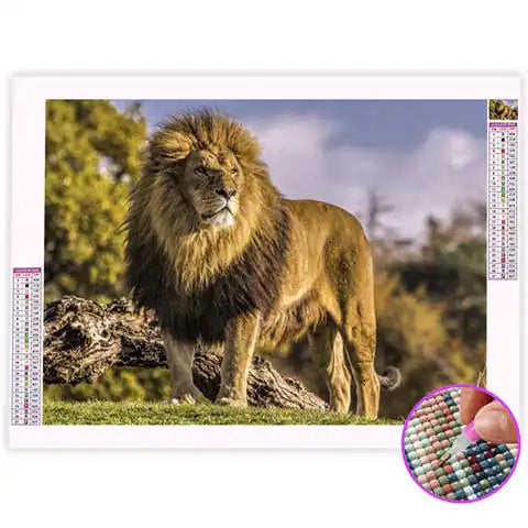 Broderie Diamant Lion Afrique | My Diamond Painting