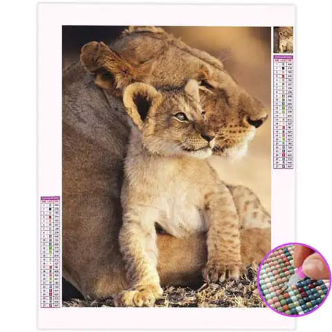 Broderie Diamant Lion Bébé | My Diamond Painting