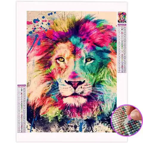 Broderie Diamant Lion Couleur | My Diamond Painting