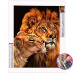 Broderie Diamant Lion Couple - Vignette | My Diamond Painting
