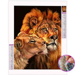 Broderie Diamant Lion Couple | My Diamond Painting