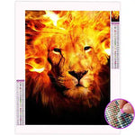 Broderie Diamant Lion en Feu - Vignette | My Diamond Painting