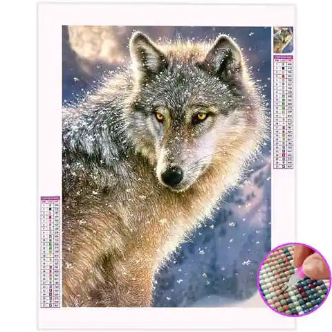 Broderie Diamant Loup Réaliste | My Diamond Painting