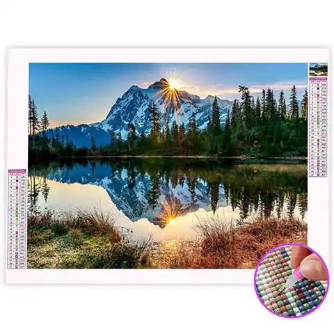 Broderie Diamant Montagne et Lac | My Diamond Painting