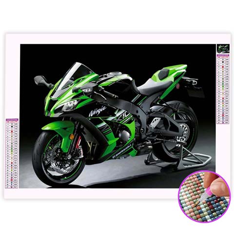 Broderie Diamant Moto Kawasaki | My Diamond Painting