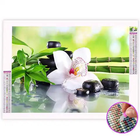 Broderie Diamant Orchidée Blanc | My Diamond Painting