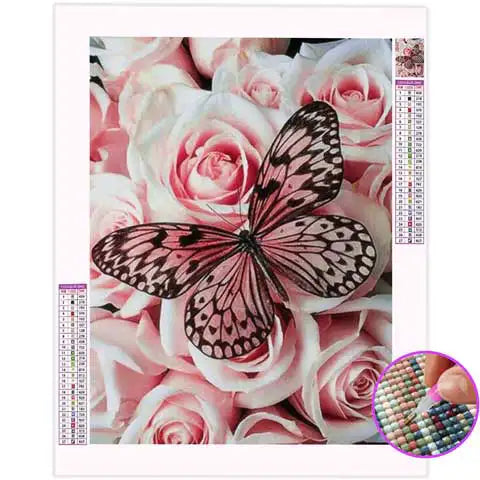 Broderie Diamant Papillon Bouquet de Fleurs | My Diamond Painting