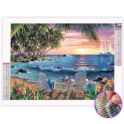 Broderie Diamant Plage Paradisiaque | My Diamond Painting