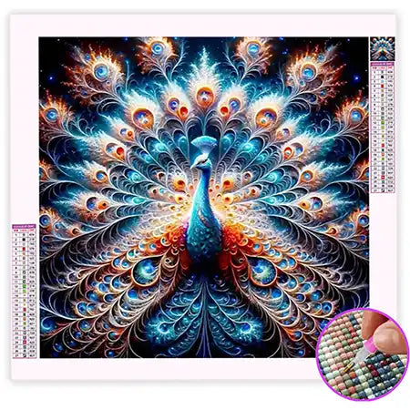 Broderie Diamant Roue du Paon