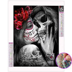 Broderie Diamant Tête de Mort Noir et Blanc - Vignette | My Diamond Painting