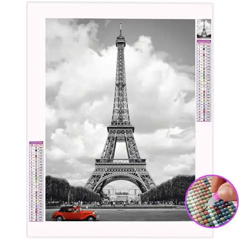 Broderie Diamant Tour Eiffel Noir et Blanc | My Diamond Painting