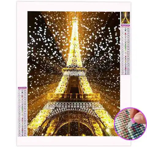 Broderie Diamant Tour Eiffel Illuminée | My Diamond Painting