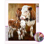 Broderie Diamant Vache et Veau - Vignette | My Diamond Painting
