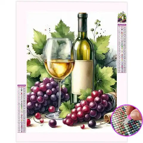 Broderie Diamant Vin