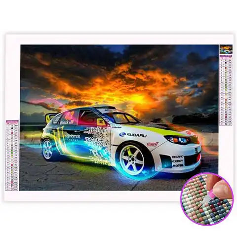 Broderie Diamant Voiture de Course | My Diamond Painting