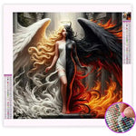 Broderie Diamant ange et démon