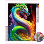 Broderie Diamant Dragon Coloré