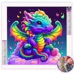 Broderie Diamant Dragon Multicolore