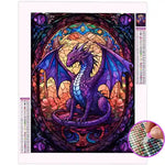 Broderie Diamant Dragon Violet