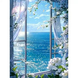 Broderie Diamant Mer avec Fenêtre
