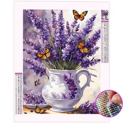 Broderie Diamant Lavande