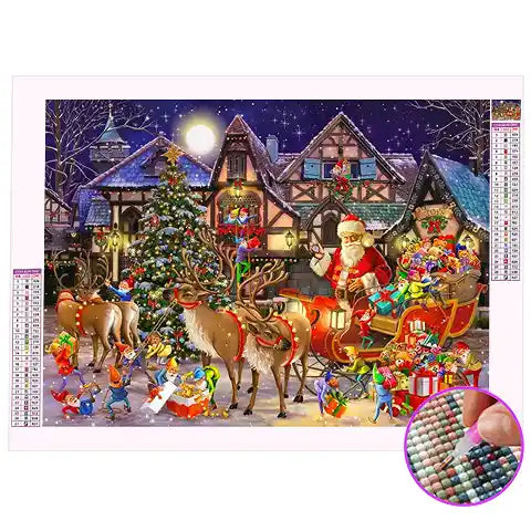 Broderie Diamant Noël Illuminé