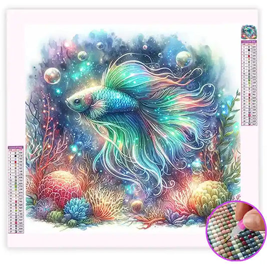 Broderie Diamant Poisson