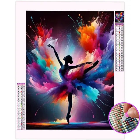 Broderie Diamant Silhouette Danseuse