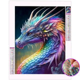 Broderie Diamant Tête de Dragon