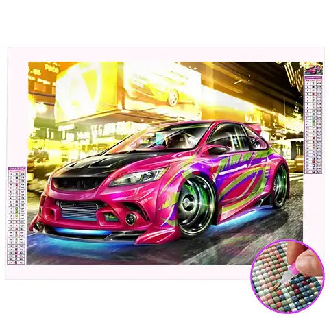 Broderie Diamant Voiture Tuning