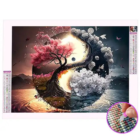 Broderie Diamant Yin Yang