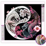 Broderie Diamant Yin Yang Dragon