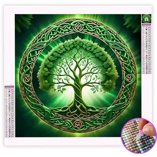 Broderie Diamant Arbre de Vie Celtique