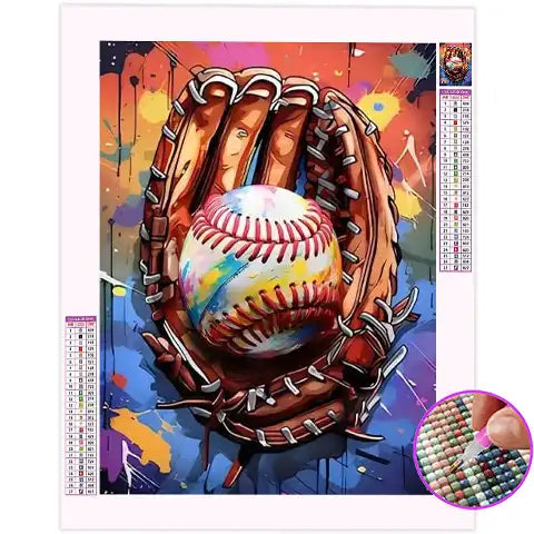 Broderie Diamant Baseball