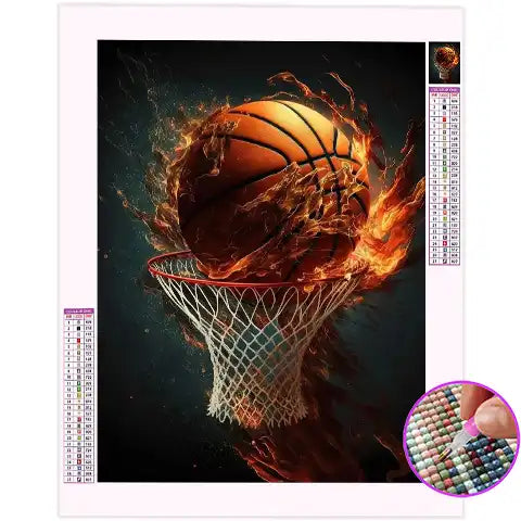 Broderie Diamant Basketball