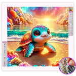 Broderie Diamant Bébé Tortue