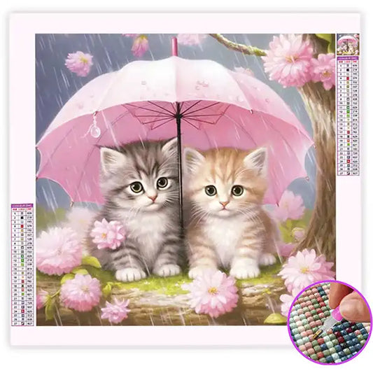 Broderie Diamant Chaton Parapluie