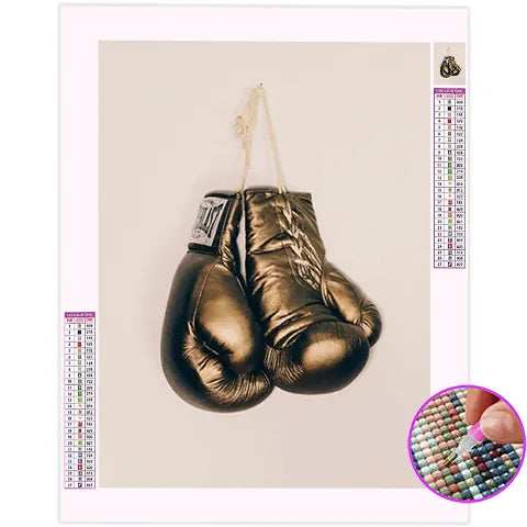 Broderie Diamant Gant de Boxe