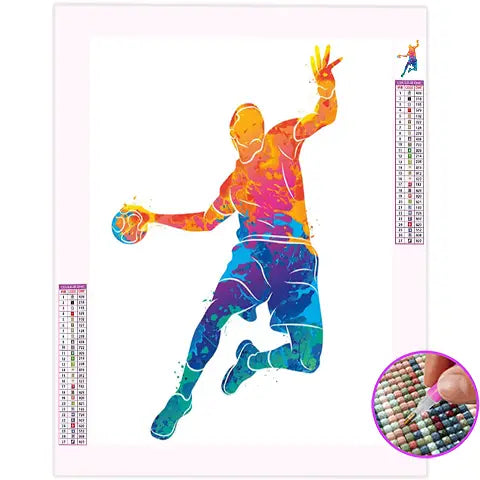 Broderie Diamant Handball