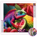 Broderie Diamant Lézard