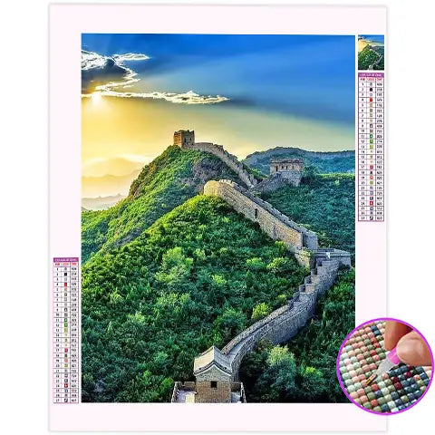 Broderie Diamant Muraille de Chine