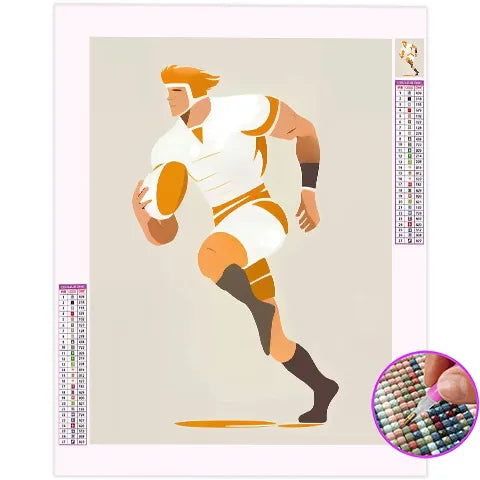 Broderie Diamant Rugby