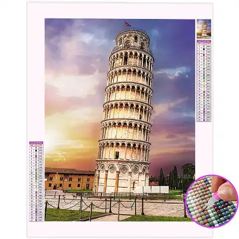 Broderie Diamant Tour de Pise