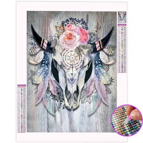Broderie Diamant Crâne de Buffle | My Diamond Painting